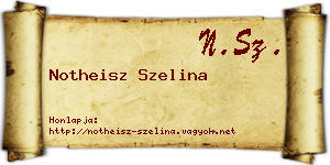 Notheisz Szelina névjegykártya